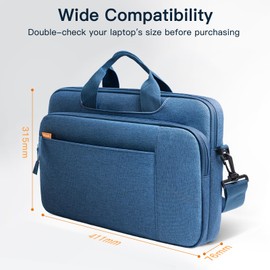 JETech 15 15.6 16 Inch Laptop Bag Case, Waterproof Computer Sleeve Cover Compatible with MacBook Air/Pro 15/16, Surface Book 3/2 15, Dell Inspiron 15.6, HP Pavilion 15.6 (Deep Navy)