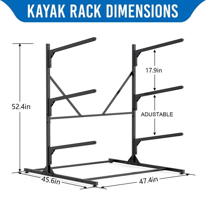 ZSLTLDU Kayak Racks for Outdoor Storage, Kayak Storage Rack, 3