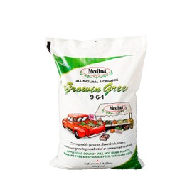 Medina 9-6-1 Growin Green 25 Lb. Bag Organic Fertilizer Covers 5,000 Square Feet