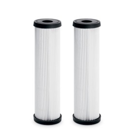 Pentair OMNIFilter RS1 Sediment Water Filter, 10-Inch, Standard Whole House Pleated Cellulose Sediment Replacement Filter Cartridge, 10" x 2.5", 20 Micron, Pack of 2