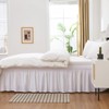 MEILA Wrap Around Bed Skirt Three Fabric Sides Elastic Dust