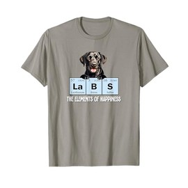 Funny Elements of Happiness Black Lab Lover T-Shirt