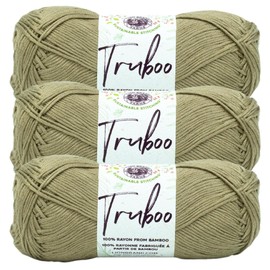(3 Pack) Lion Brand Yarn Truboo Yarn, Khaki