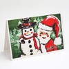 Caroline's Treasures Friends Snowman and Santa Claus Greeting Cards Pack