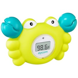 Aycorn Termómetro digital para baño y habitación para bebés con alarma de advertencia LED para bebé-niños