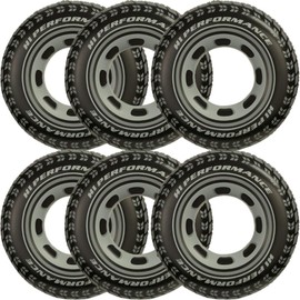 Intex Inflatable 36" Giant Tire Tubes for Swimming Pool/Lake/Ocean (6 Pack)