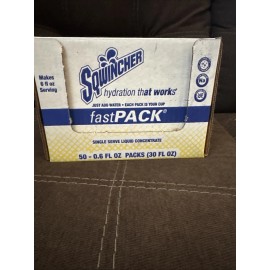 Sqwincher Fast Pack Electrolyte Liquid Sport Hydration Drink LEMONADE 50 BOX