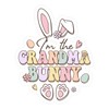 CafePress Happy Easter Grandma Bunny Small Die Cut Sticker, 3"x4"