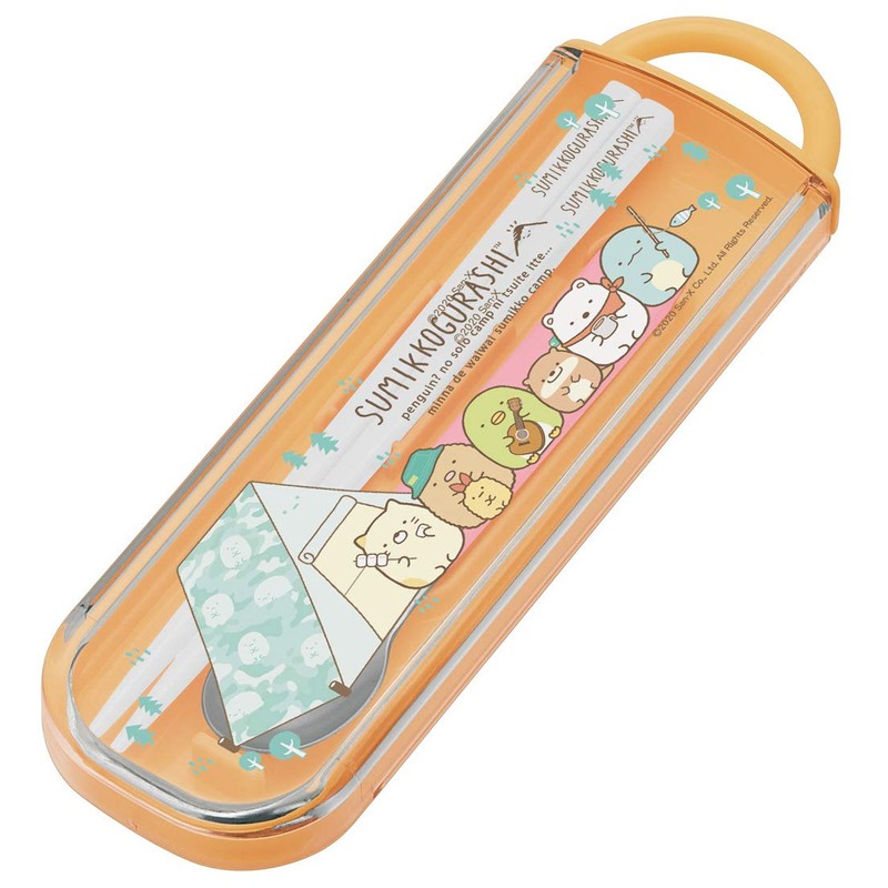 Skater CCA1 Sumikko Gurashi Camping Chopsticks and Spoon Set, Made
