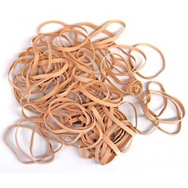 Plasticplace Rubber Bands, Size #33, Approx. 875 (3.5" X 1/8"), 1 Lb, 16 Oz, Brown
