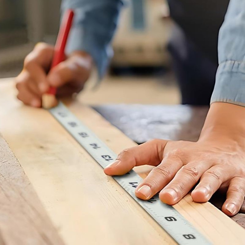 Self Adhesive Measuring Tape 4FT 48 Inch Workbench Ruler Left