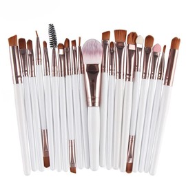 20 Pcs Makeup Brush Set Eyeshadow Eyebrow Powder Foundation Contour Lip Brushes