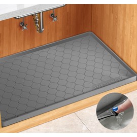 Winisok Silicone Under Sink Mat 40" x 19", kitchen Essentials and Gadgets, Shelf liner and Cabinet Protector, Home Organizers and Storage, Waterproof Bathroom Tray