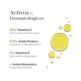 Ferulic Acid Serum | 15% Vitamina C + E + Ácido Ferúlico | Antioxidante y Antiedad | Mejora la Luminosidad de la Piel | 30ml