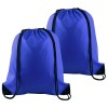 Plulon 2Pcs Drawstring Bags Bulk Blue Drawstring Backpack String Backpack