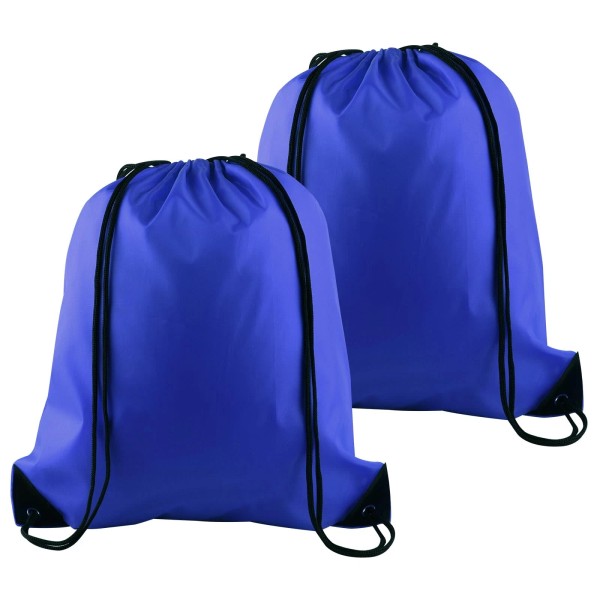 Plulon 2Pcs Drawstring Bags Bulk Blue Drawstring Backpack String Backpack