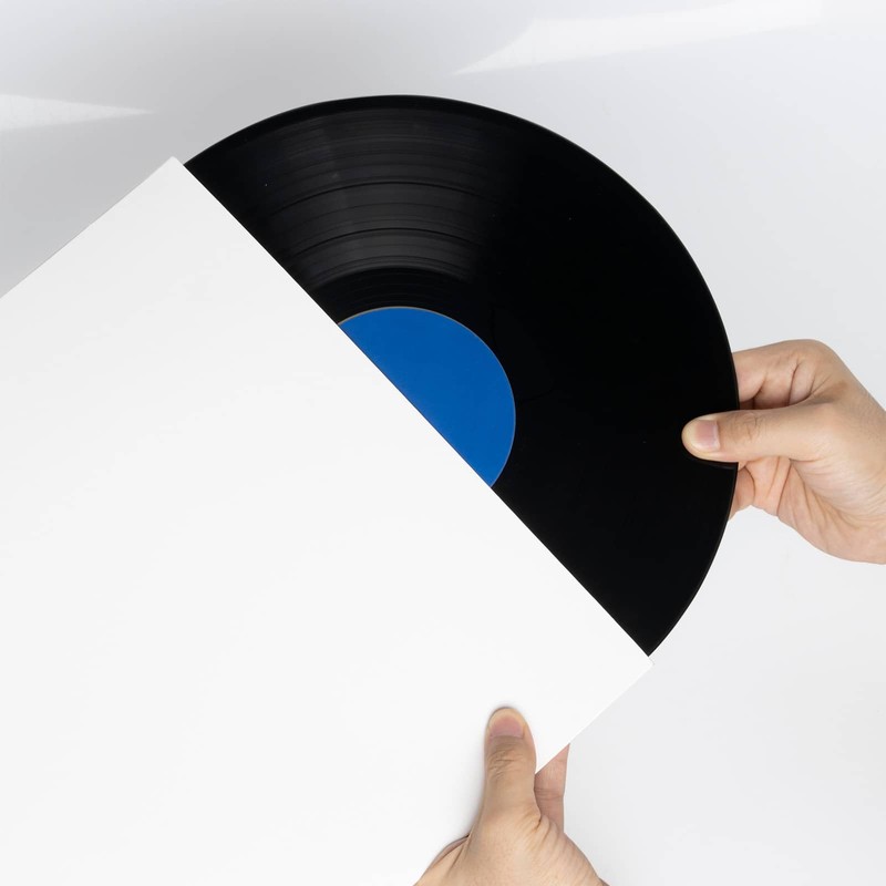 20ct 12-Inch LP Vinyl Record Jackets - 350gsm White Cardboard