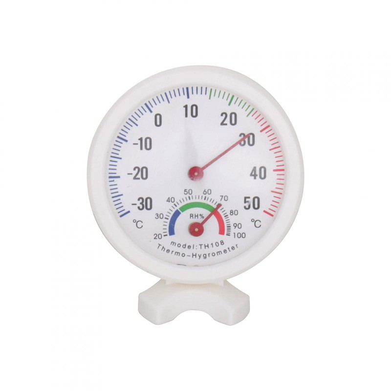 Thermometer Hygrothermograph Plastic TH108 Analog Temperature Humidity Meter Dial Shape