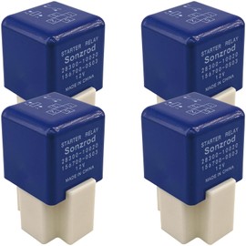 Sonzrod 28300-10020 Starter Relay (4-Pack) 12V 4-Pin Replacement for Toyota Camry Corolla RAV4 Tacoma Tundra Lexus, 156700-0503 Horn and AC Clutch Relay