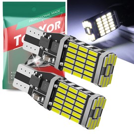 T16 LED Back Lamp, Explosive Light, 1200 Lumens, Built-in Canceller, LED Light, Canbus Back Lamp, T16 W16W, T10, T15 LED, Back Lamp, High Brightness, White 4014 LED, 45 Connections, 12 V, Non-Polarity, Backlight, 6000K, 50,000 Hours Lifespan, Set of 2