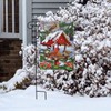 Gathered Together Winter Garden Flag Cardinals Birdfeeder 18" x 12.5"