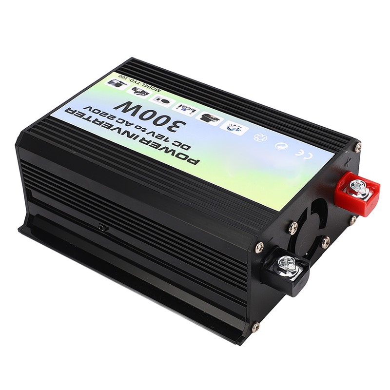Power Inverter 300W 1 Universal Socket 2 USB Port Smart