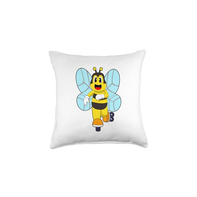 Bee Inline skating Inline skates Sports Throw Pillow