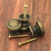 LXZ 6 PCs Vintage Antique Brass Knobs - Mushroom-Shaped Pull