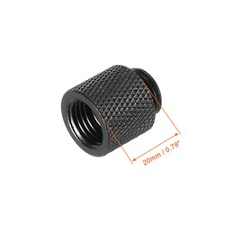 MECCANIXITY Male to Female Extender Fitting Black G1/4 x 20mm for Water Cooling System Pack of 2