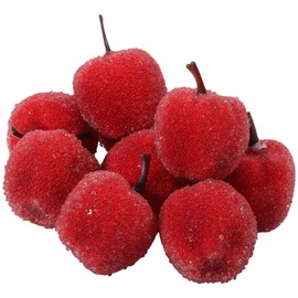 CHGCRAFT 10Pcs Artificial Foams Apples Mini Red Apple Foam Fruit Simulation Fruits Red Apples Mini Simulated Fruit for Home Kitchen Photography Party Decoration, 41x34x33.5mm