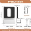 Aifeier ET 8PCS White Metal Mirror Clips, 1/4 Inch Wide