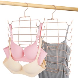 PODATOL - Paquete de 2 perchas para la parte superior sin mangas, organizador de brasier para clóset, organizador de ropa interior para ahorrar espacio, organizador y almacenamiento, artículos