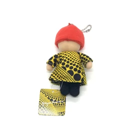 Yayoi Kusama YAYOI-chan Plush Vol. 3 Keychain Charm Yayoi Kusama Yellow Tree