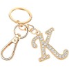Rohans Womens Gold Plated Alloy Car Key Ring with Crystal