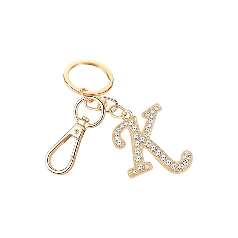 Rohans Womens Gold Plated Alloy Car Key Ring with Crystal