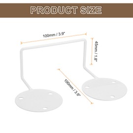 uxcell 6Pcs Mattress Slide Stopper, Metal Mattress Retainer Bar, 3.9" L x 3.9" W x 1.8" H, White