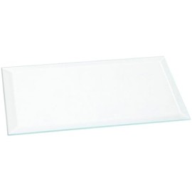 Plymor 3" x 5" Rectangle, 3mm Thick Beveled Clear Glass, Pack of 2