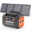 AIMTOM 200W Portable Power Station with 30W Solar Panel Bundle