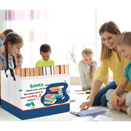 TIBAOLOVER Rectangular Kids Storage Bin Gift Basket Baby Organizer Cute Kids Toy Bin Room Decor(Book)