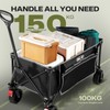Overmont Collapsible Wagon Cart with Wheels - 220L Foldable Heavy