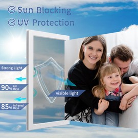 JAYONG One Way Window Privacy Film with Free Installation Tools, No Glue Heat Control Window Film UV Blocking Reflective Window Tinting Film for Home Office (17.5 x 78.7 Inch)