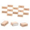 VILLFUL 2 Sets DIY Wooden Rubber Stamps for Scrapbooking Monthly