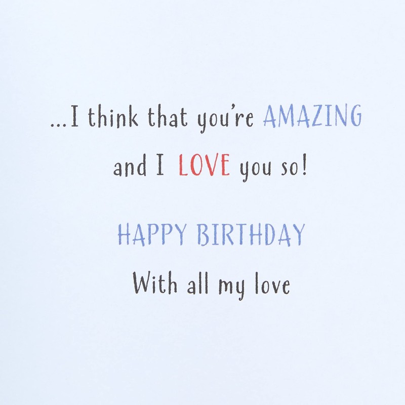 Piccadilly Greetings Cute Birthday Card Husband - 9 x 6