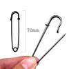 HappyHome 20pcs 70mm Black Safety Pins Kabuto Pins Stall Pins