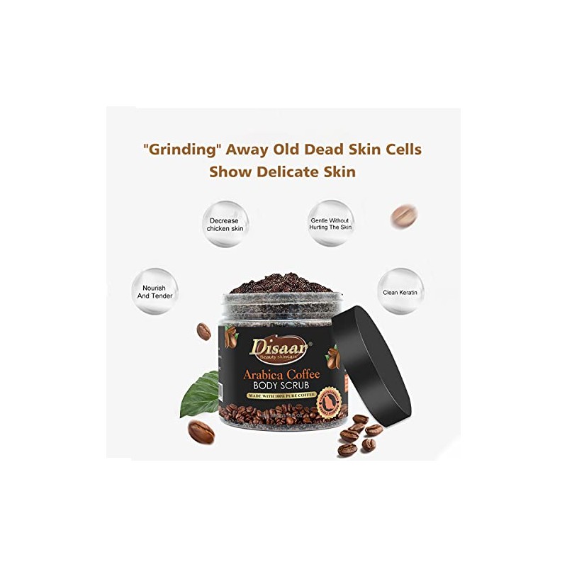 DISAAR BEAUTY Arabica Coffee Body Scrub Remove Dirt Aging Cuticles