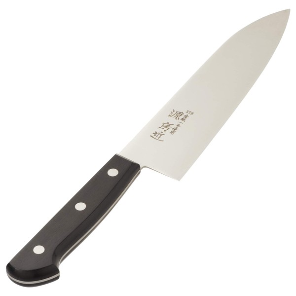 Touken Giken 11317 Santoku Knife (Right-Handed) 7.1 inches (180 mm), Fusachika Kanishi No. 1 Brimless, Japanese Knife, Made in Japan