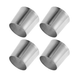 Motoforti Mandrel Exhaust Bend Elbow Concentric Reducer Car Exhaust Pipe Tubing Piping Adapter 3" OD to 3.5" OD 304 Stainless Steel Silver Tone 4 Pcs