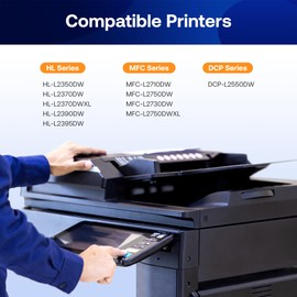 TN760 Toner Cartridge and DR730 Drum Unit Replacement for Brother TN 760 TN-760 TN730 DR-730 to use with MFC-L2710DW MFC-L2750DW HL-L2370DW DCP-L2550DW Printer (2 Toners, 1 Drum Unit, 3 Pack)
