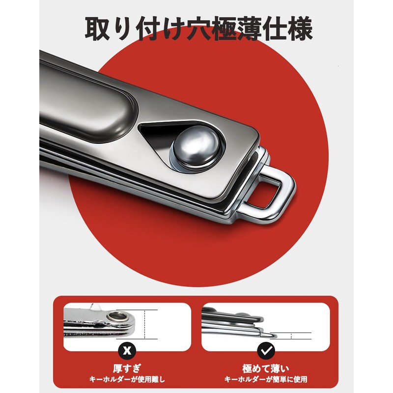 Diodiva Nail Clippers, 2-Piece Set, Full Electroplated Blade + All-New