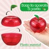 DOERDO 12pcs Red Apple Container Fruit Candy Box Plastic Bobbing